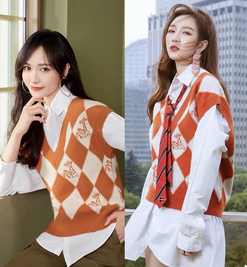 女明星撞衫不可怕虞书欣甜美唐嫣帅气董卿知性