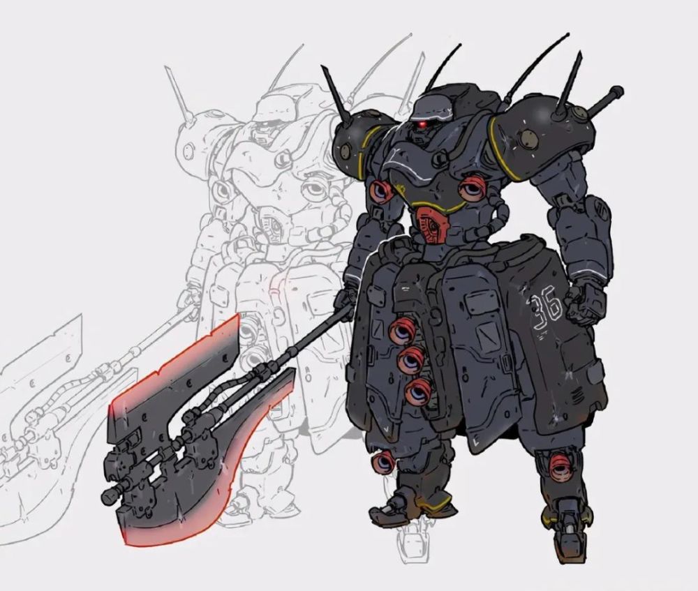 模玩控战锤风格独眼机体设计合集