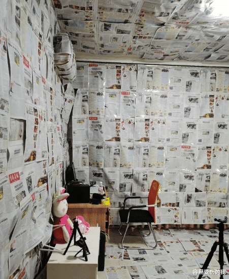 500张报纸全部贴满房间是什么感觉哈哈老铁很有想法啊