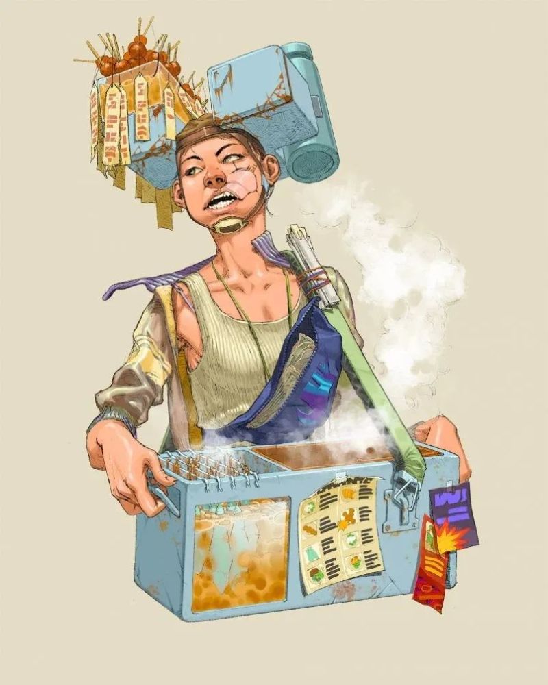 egor grositskiy的赛博朋克风格插画