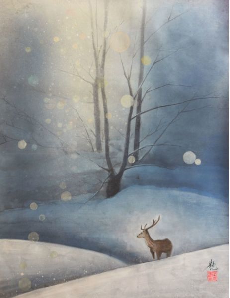 天使的密语,旅日画家马艳水墨画展本周末在东京开展