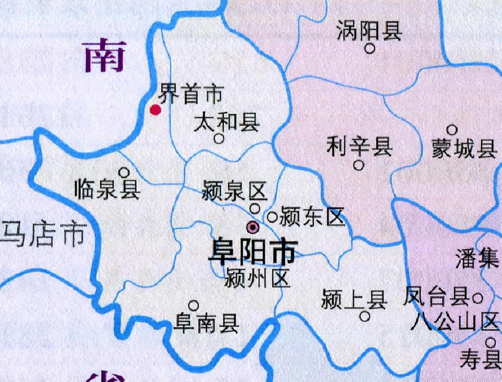 阜阳市三区地图高清版图片
