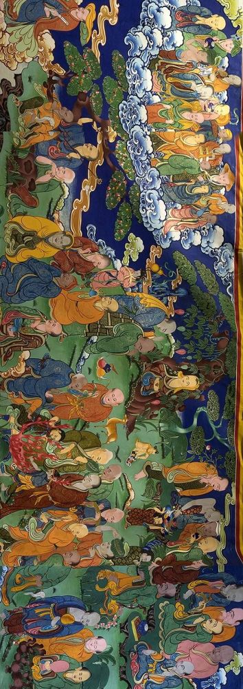 唐卡|历时四年！38米唐卡长卷《五百罗汉》赏析