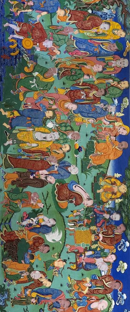 唐卡|历时四年！38米唐卡长卷《五百罗汉》赏析