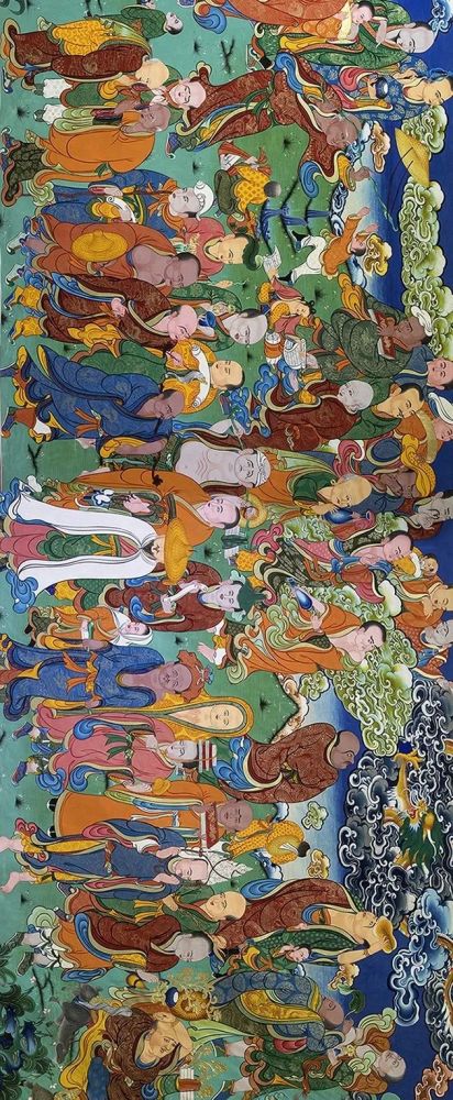 唐卡|历时四年！38米唐卡长卷《五百罗汉》赏析