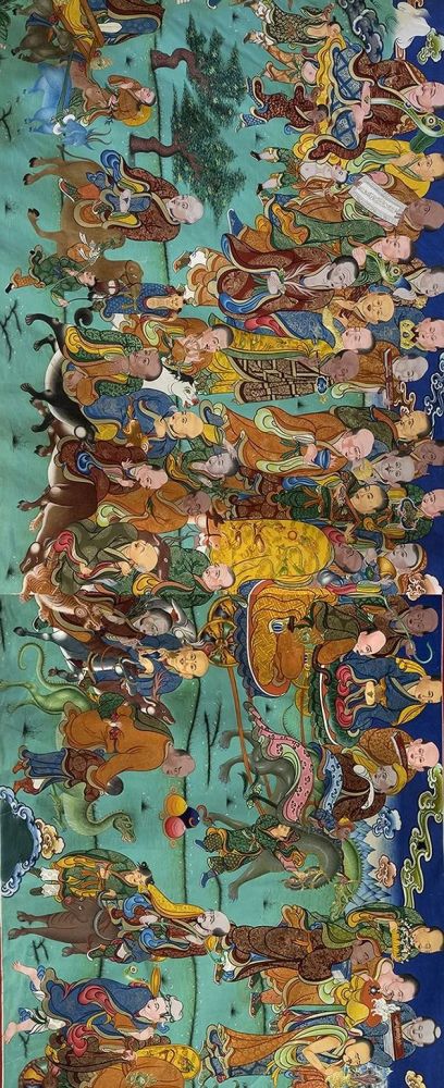 唐卡|历时四年！38米唐卡长卷《五百罗汉》赏析