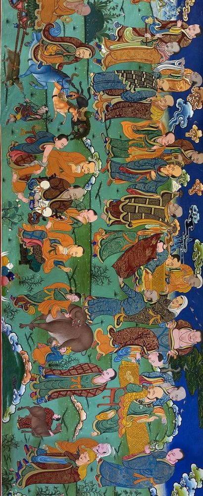 唐卡|历时四年！38米唐卡长卷《五百罗汉》赏析