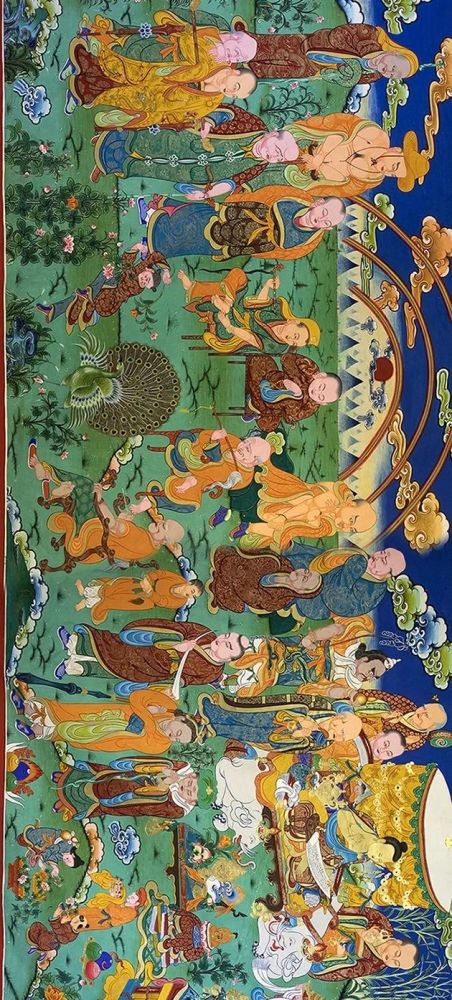 唐卡|历时四年！38米唐卡长卷《五百罗汉》赏析