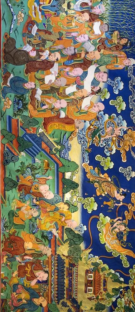 唐卡|历时四年！38米唐卡长卷《五百罗汉》赏析
