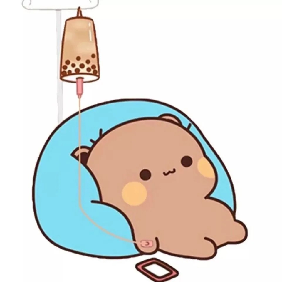 分享一组可爱的情头喝奶茶请小声点