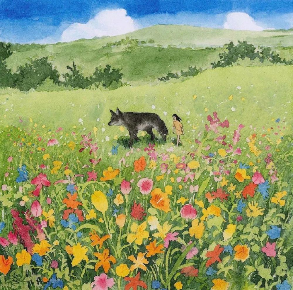 韩国插画家一组水彩插画艺术