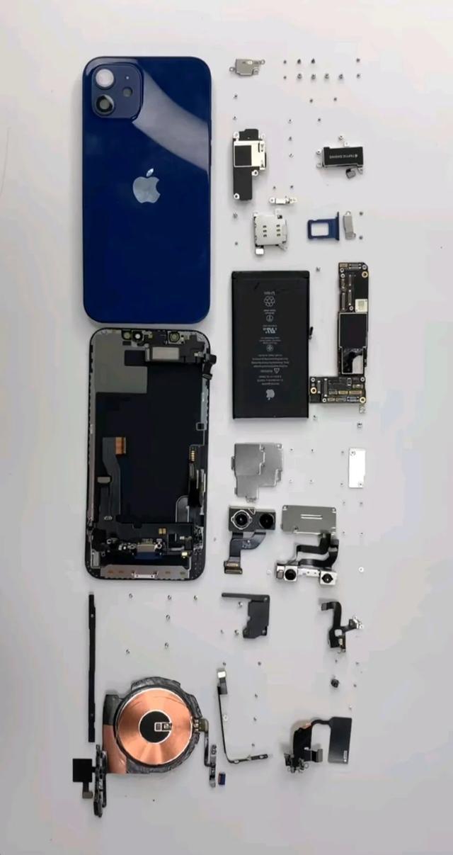 iphone12真机首拆内部零件曝光信号续航问题不大