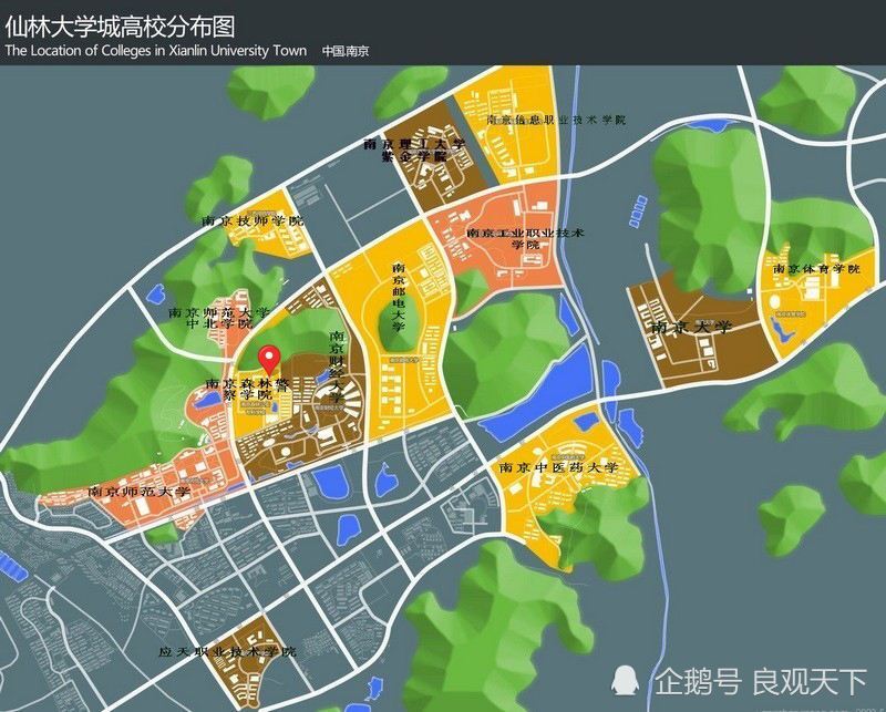 南京仙林大学城地图图片