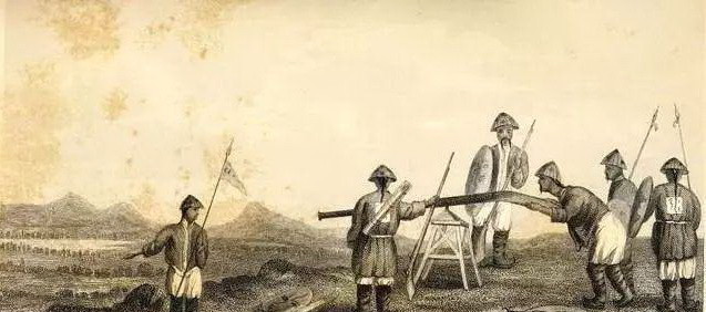 清朝自主研发的独特枪支—抬枪,从鸦片战争一直使用到甲午战争