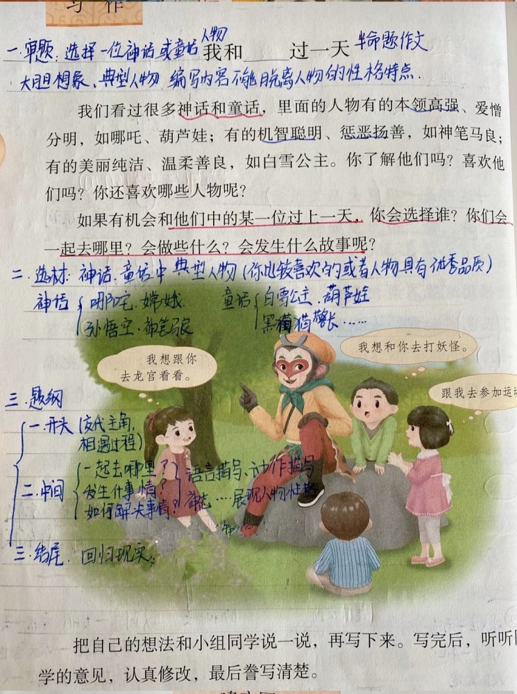四年级语文上册语文园地四课文笔记预习和复习专用收藏备用