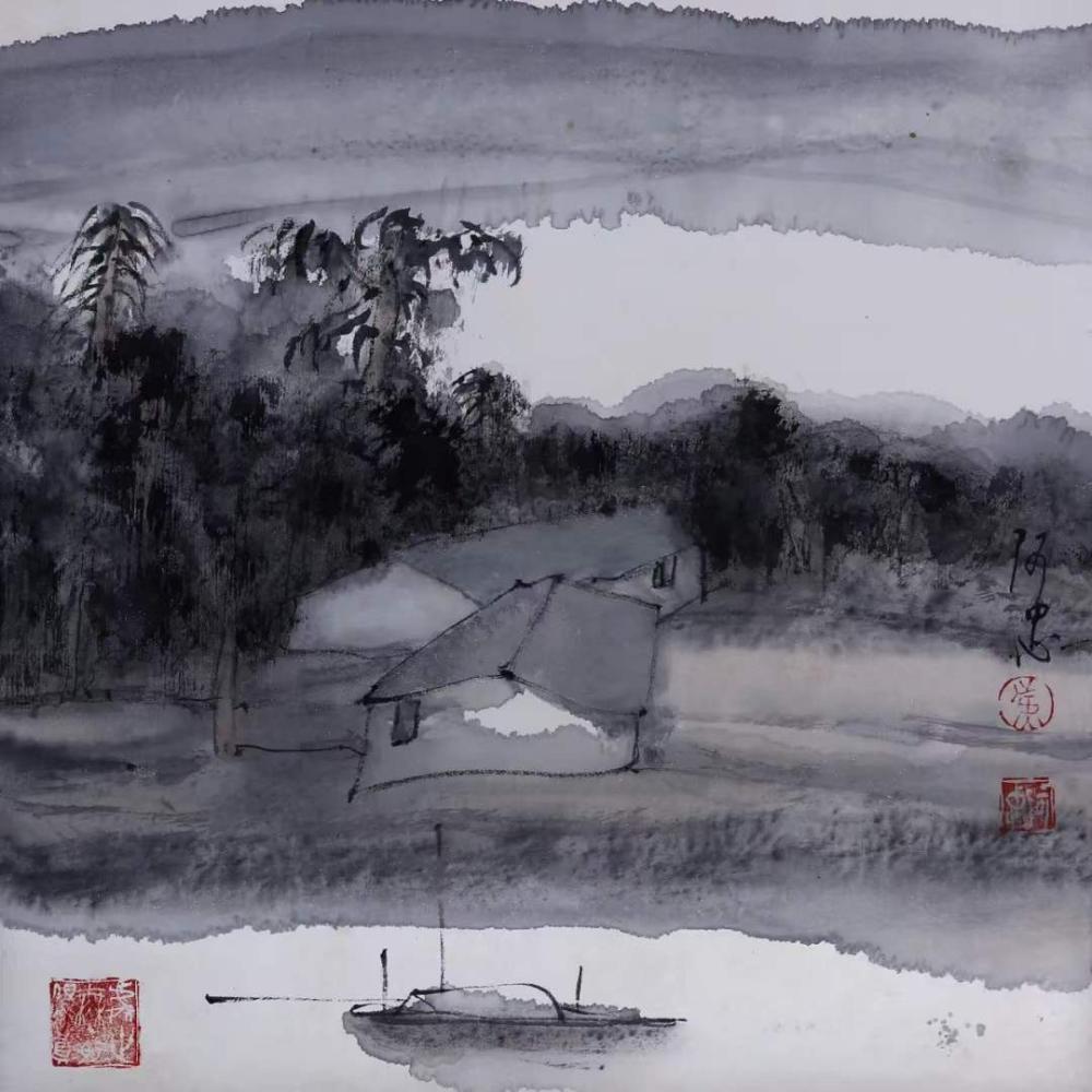 黄阿忠|名家进社区，黄阿忠国画展社区展出