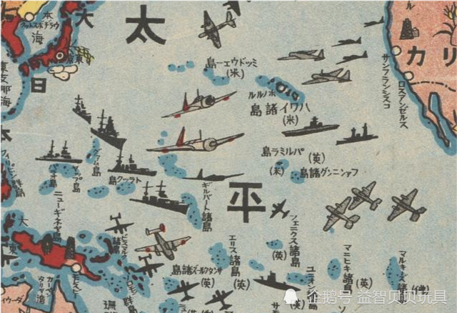 你知道1942年的二戰形勢嗎這張日本戰爭地圖能看到全球戰場