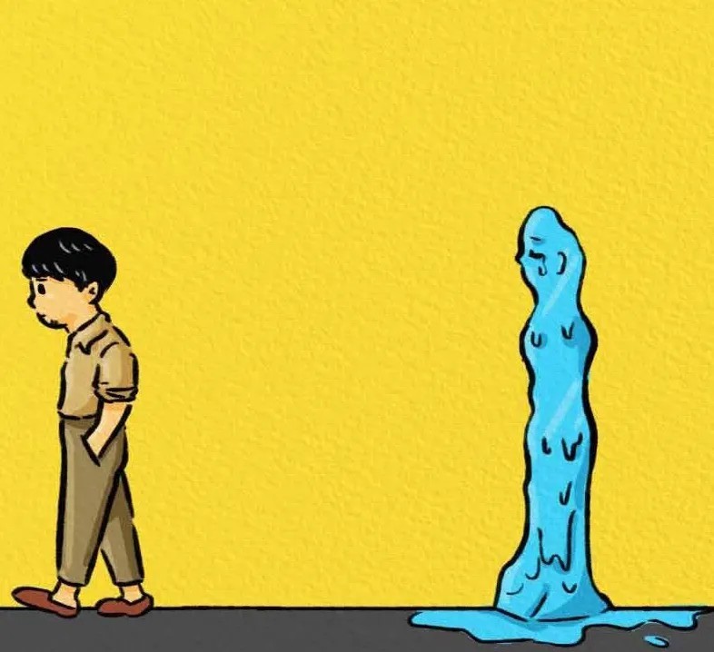 人性漫画:被抛弃的冰雕美女!