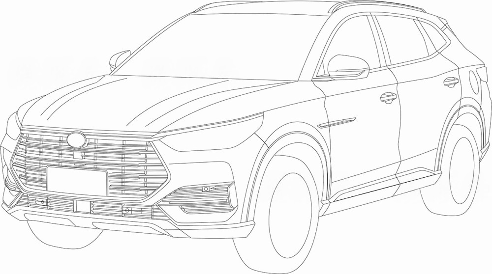 曝比亚迪宋plus dm专利图,延续燃油版设计,提供更多选择_腾讯新闻