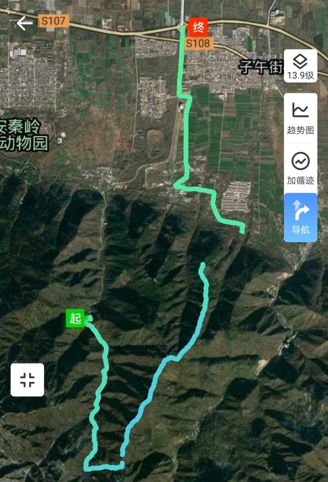 西安小五台山爬山路线图片