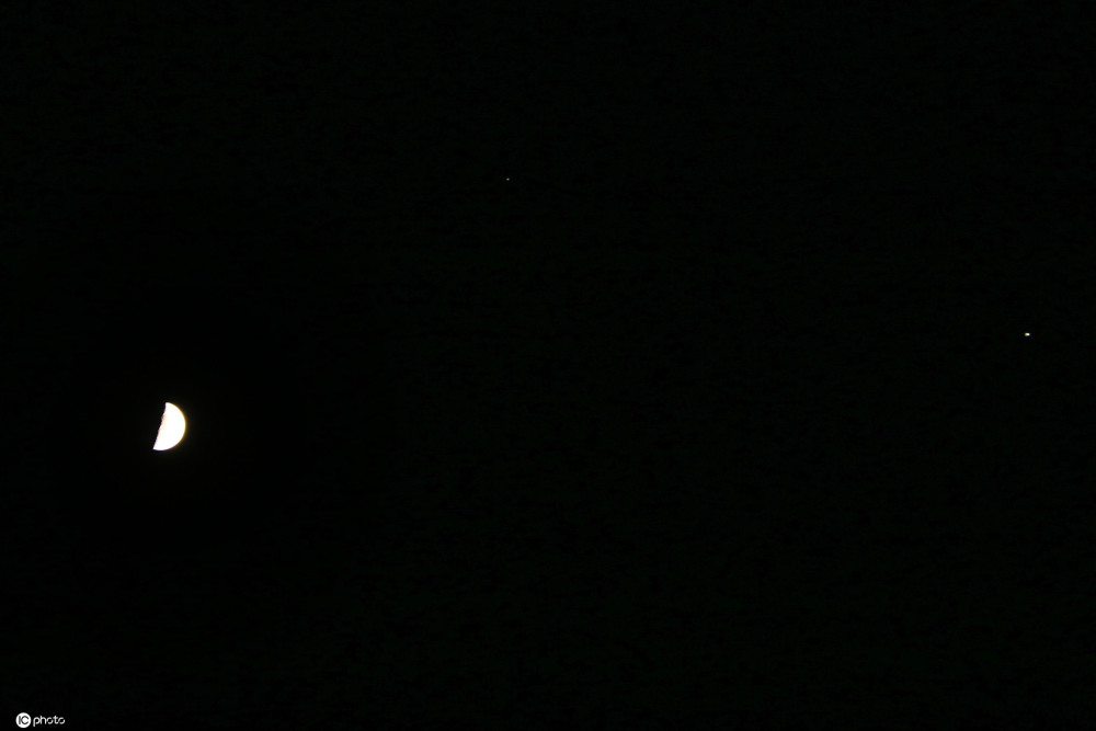 土星|北京夜空上演土木“双星伴月”奇观