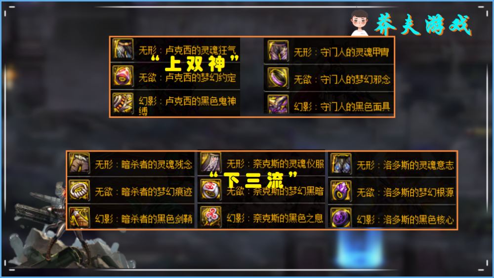 dnf:希洛克5套装备提升排名,第一有争议,但倒数第一毫无悬念
