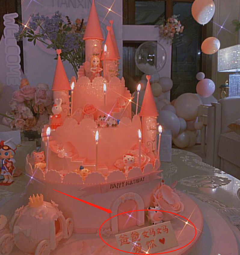 李小璐|甜馨八岁生日，李小璐贾乃亮晒照为女儿庆生，生日蛋糕却太抢镜了