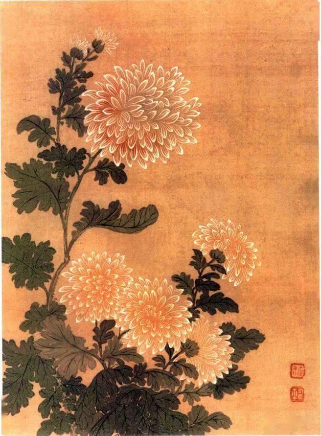 恽寿平菊石图临摹步骤示范