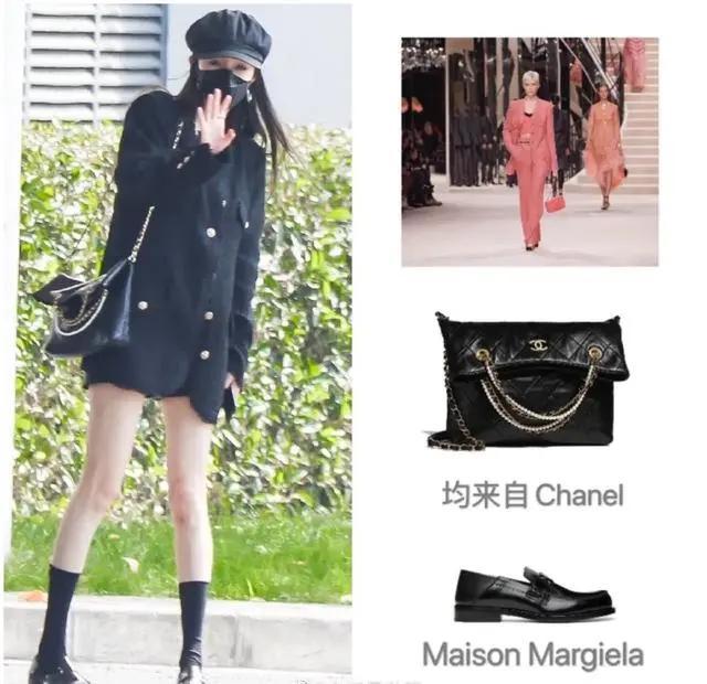 杨幂|杨幂出街奢侈品穿全身，五万的外套四万的包，无惧跟关晓彤撞衫