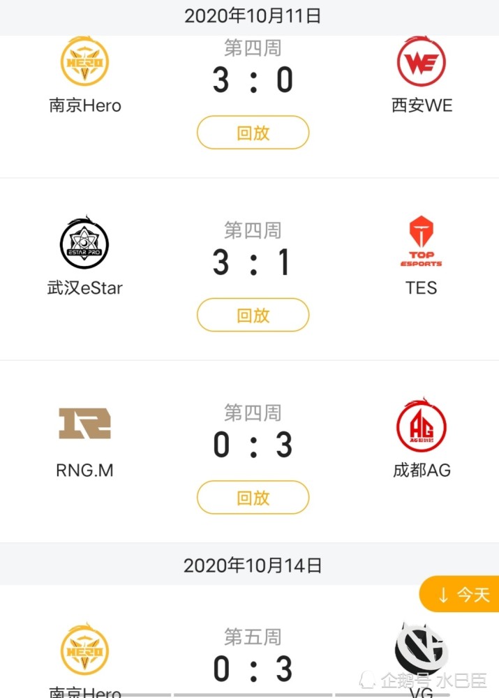 10月23日,上海edgm被南京hero1:3拿下.广州ttg被成都ag3:0拿下.