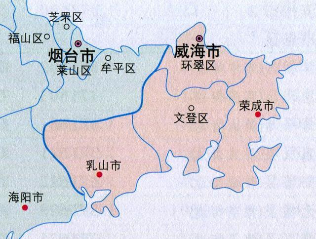 文登区),2个县级市(荣成市,乳山市)共计4个县级行政区,另设有威海火炬