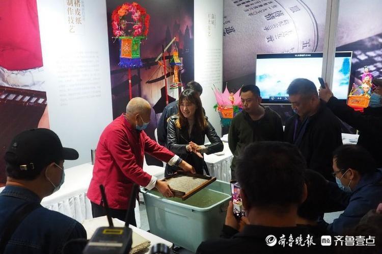 造纸术|济南第六届全国非遗展展厅：最古老造纸术现身