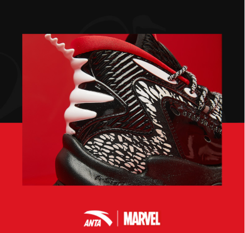 200元的联名款球鞋安踏发布全新狂潮2毒液联名款篮球鞋