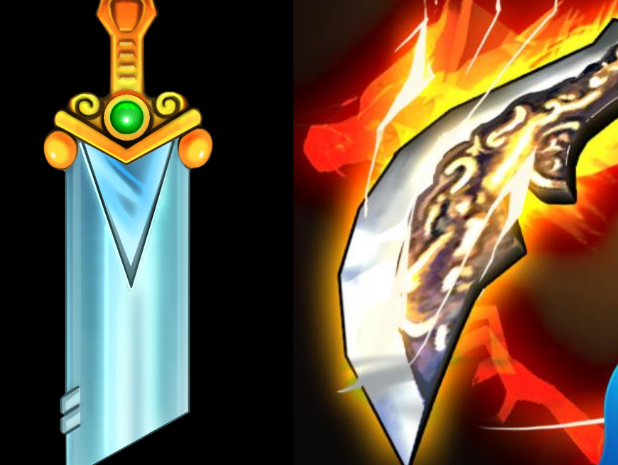 圣道剑vs青龙偃月刀在最开始的动漫中,橙留香的装备为圣道剑.