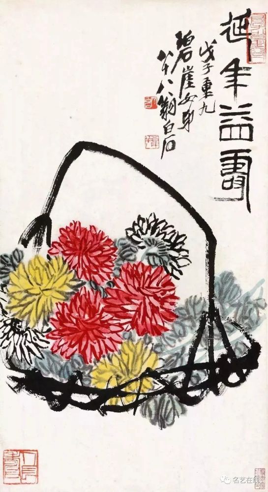 九九重阳|九九重阳，赏齐白石29幅菊酒延年益寿图！