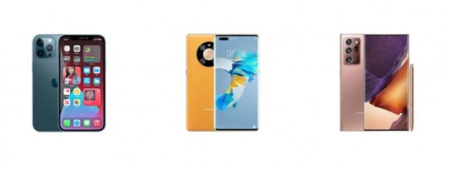 苹果12 Pro Max与三星s和华为mate 40 Pro比较 Iphone 12 Pro 三星galaxy Note 三星 Iphone 苹果12pro Max 华为mate 40 Pro 三星s