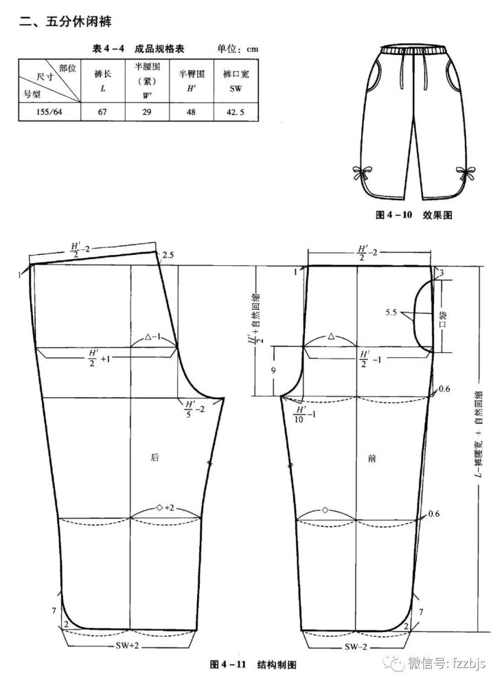 女裤原型结构制图图片