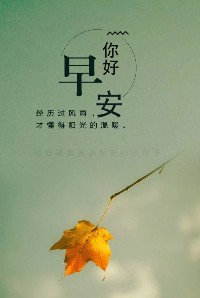 10月27日早安心语适合早上发朋友圈的说说正能量励志早安心语