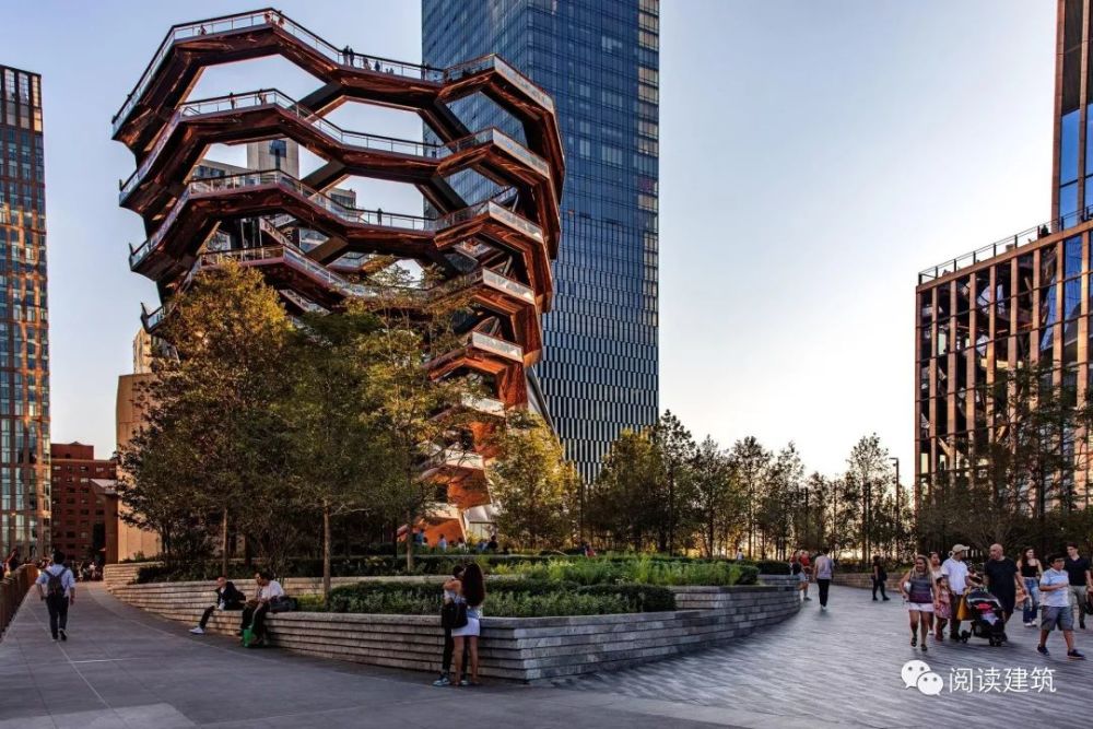 纽约哈德逊园区的公共广场和花园