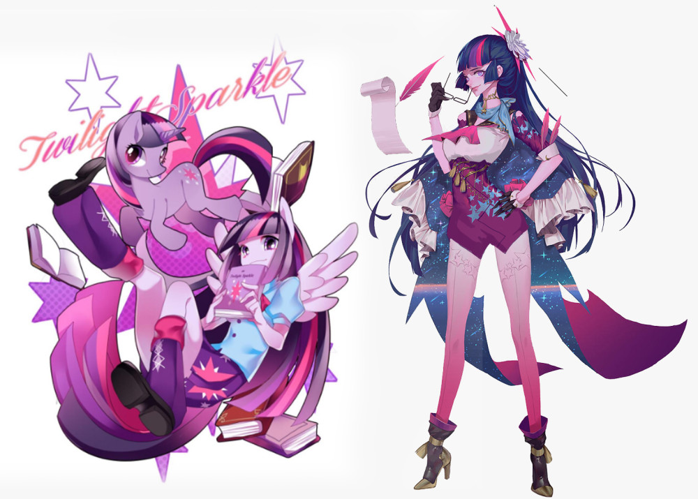 小马宝莉梦幻般的拟人柔柔变敖娇紫悦略欠感性不如苹果嘉儿