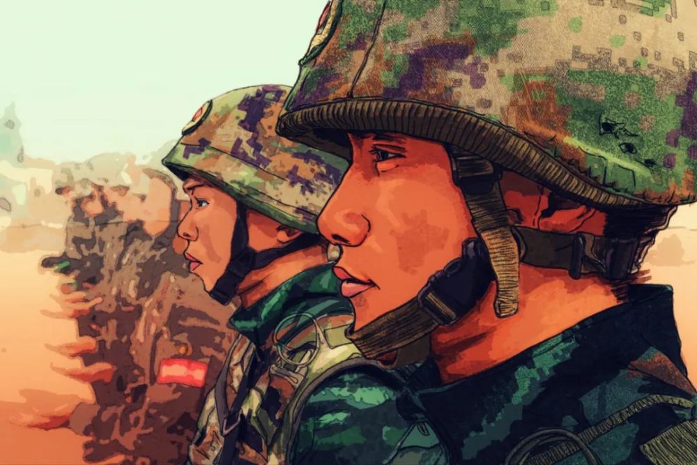 军营生活用一幅幅生动精美的手绘漫画锡林郭勒支队一名基层军官武警