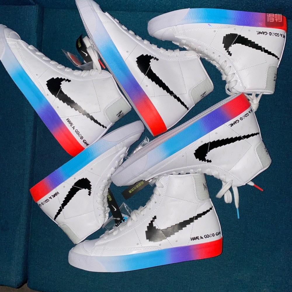 nike blazer mid 电玩像素 开箱测评_腾讯新闻