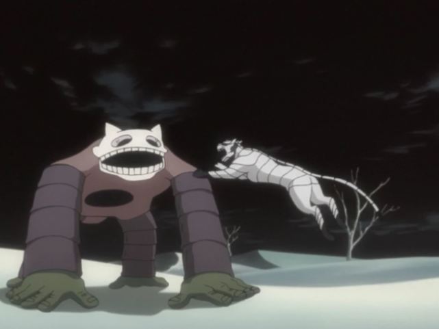 一头白色的豹,从最开始的基力安级大虚进化到豹型的中级大虚亚丘卡斯