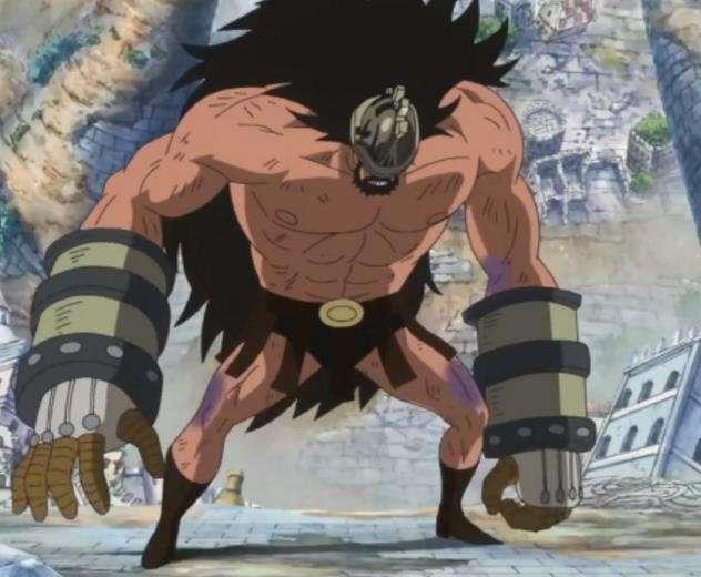 蛮霸者凯多手下的蛮霸者,是庞克哈萨德岛上的远古巨人实验失败品,虽然