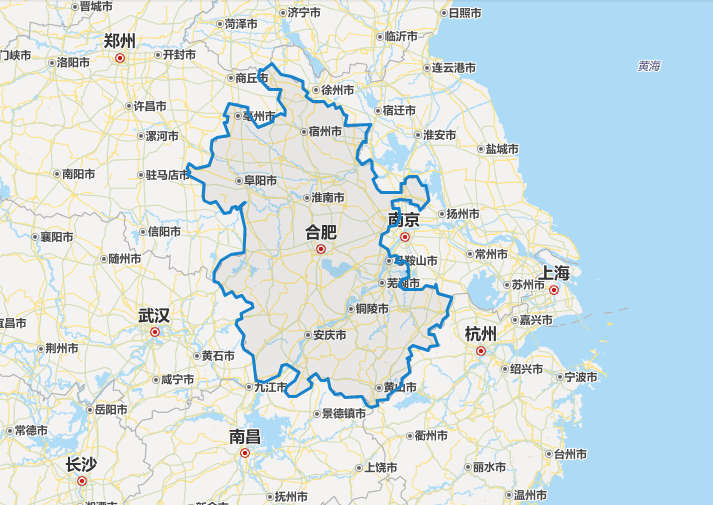 皖中地區指淮河以南,大別山—巢湖以北,地級市包括:六安 ,滁州.