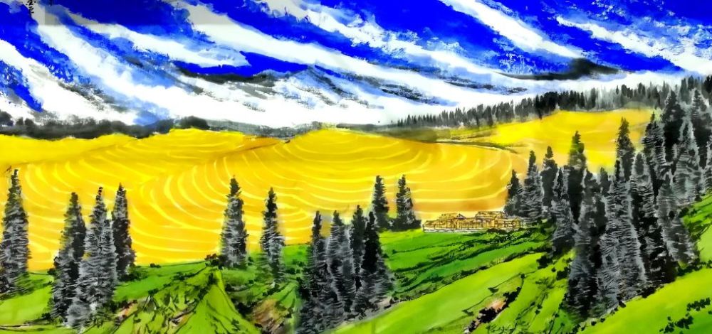 赵金平|著名画家赵金平一重彩山水作品欣赏