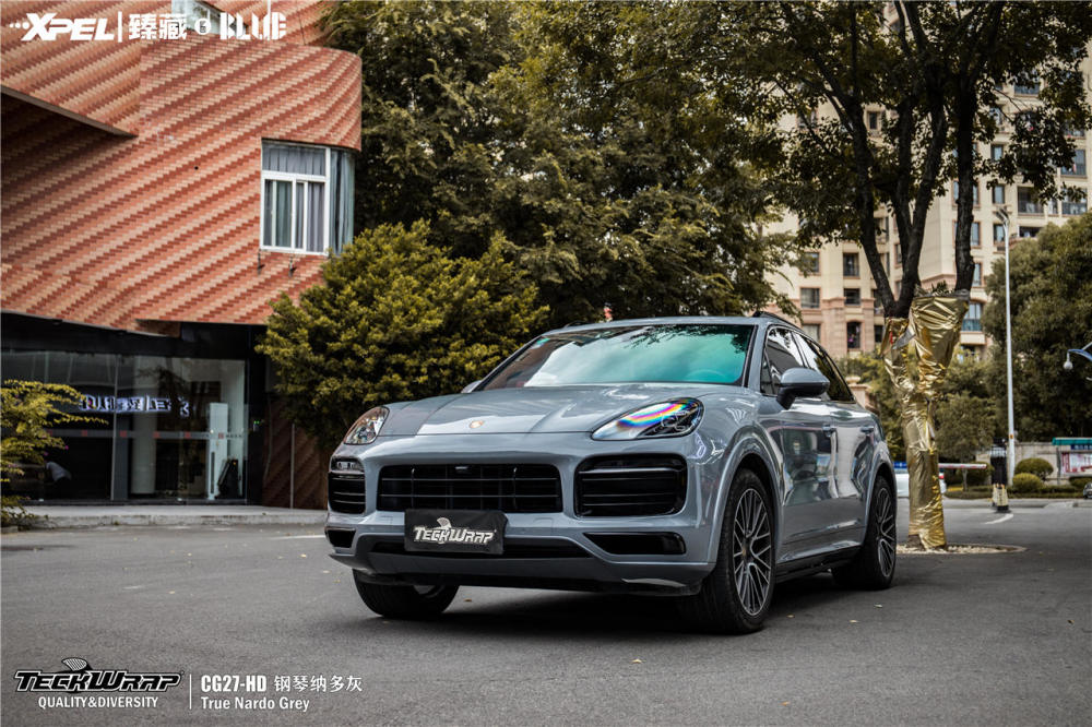 色膜 #teckwrap #cg27-hd钢琴纳多灰 #福建运营商出品 #  保时捷卡宴