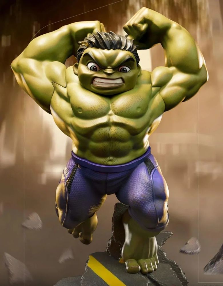 潮玩|iron studios marvel 绿巨人浩克hulk minico q版雕像前瞻
