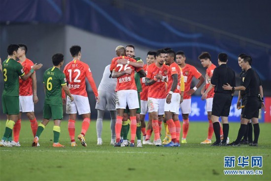 中超|中超：北京中赫国安平广州恒大淘宝