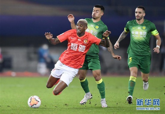 中超|中超：北京中赫国安平广州恒大淘宝